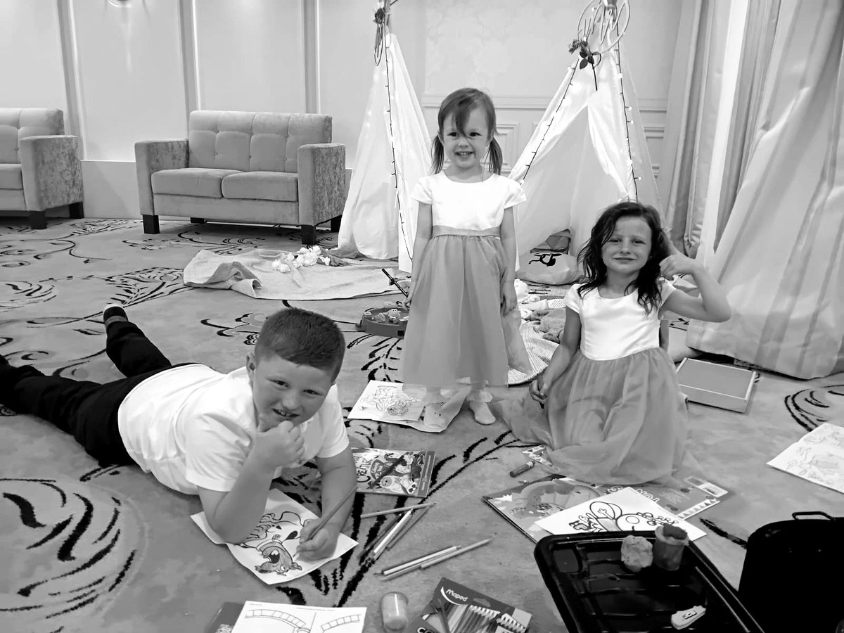 Children playing at wedding