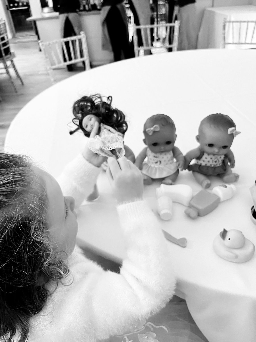 Child playing at a wedding